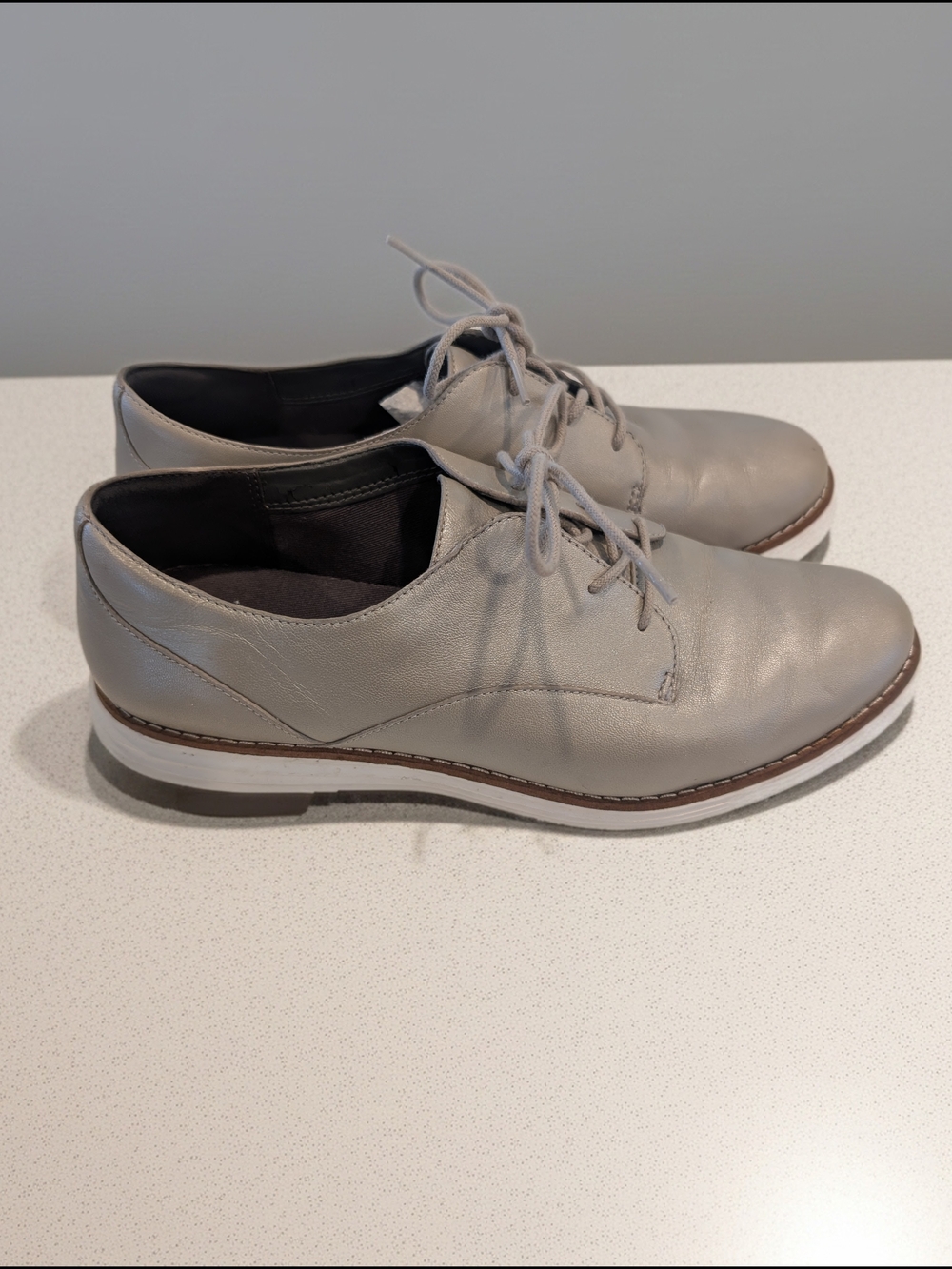 Cole Haan Women's Lace-Up Tan Taupe Beige Oxfords